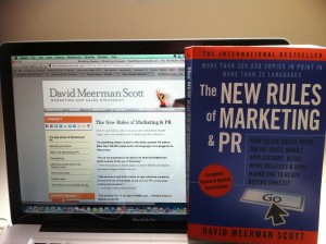 Book cover of the New Rules of Marketing and PR